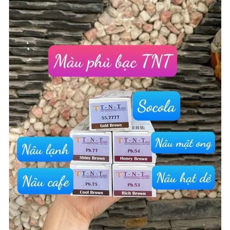 MÀU NHUỘM PHỦ BẠC VÀ CÂN BẰNG VỚI 1 TUÝP NHUỘM TNT PLUS [FREESHIP]