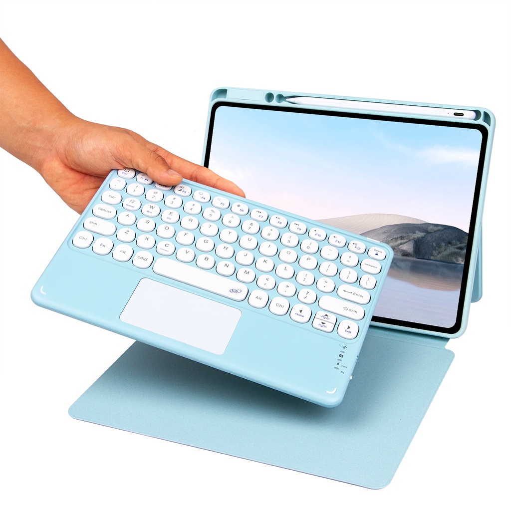 Bao Da Máy Tính Bảng PU Acrylic Trong Suốt Có Thể Tháo Rời Cho iPad Air 5 Air 4 3 2 1 10.2 9th 8th 7th 10th 10.9 Pro 11 2022 2021 9.7 6th 5th Mini 6