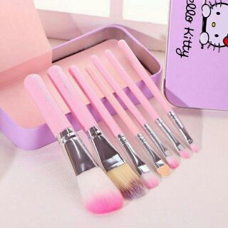 Bộ cọ trang điểm 7 món hello kitty