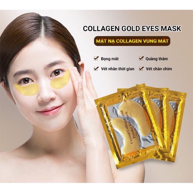 Mặt Nạ Mắt Collagen Crytal Golden 👀 Mặt Nạ Mắt dưỡng ẩm giảm quầng thâm, vết chân chim 👁 10ml