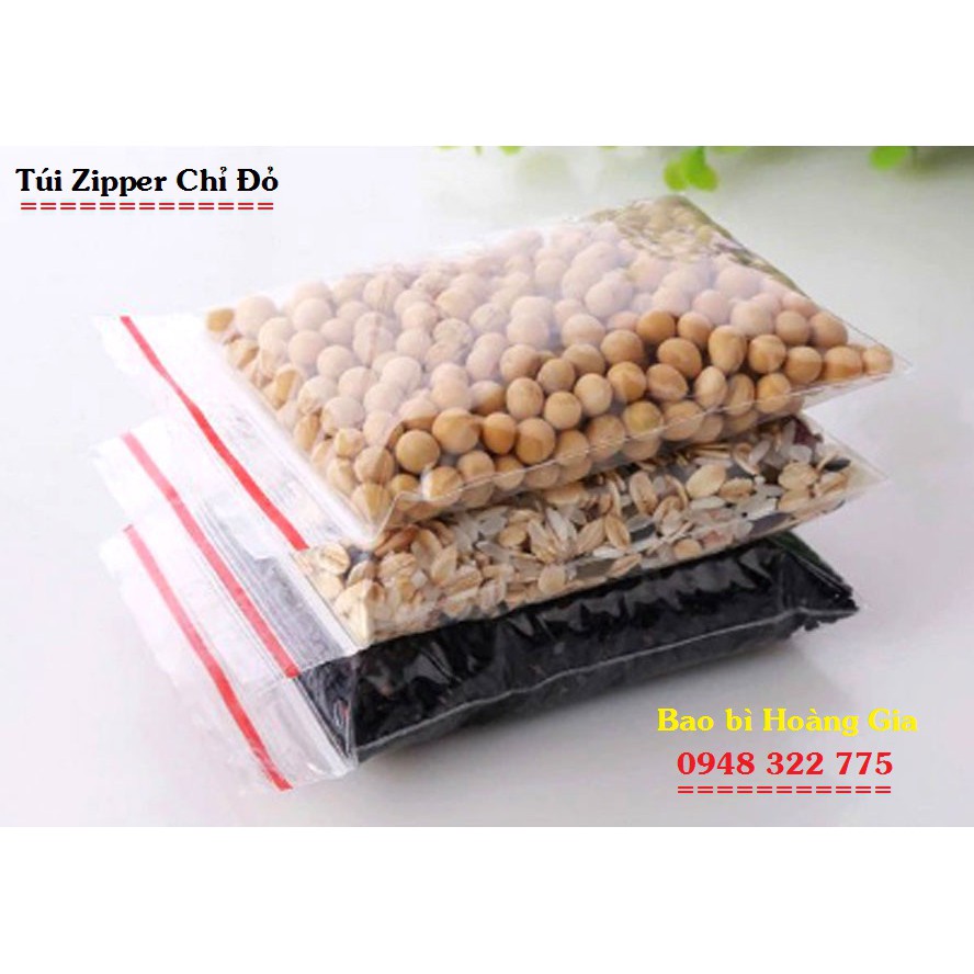 1kg Túi Zipper chỉ đỏ