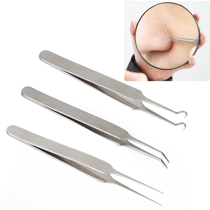Set 3 Dụng Cụ Nặn Mụn Đầu Đen Bằng Thép Không Gỉ Tiện Dụng