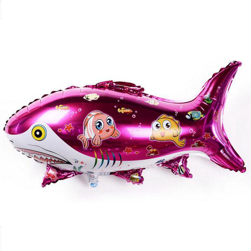 1 Bong Bóng Nhôm Hình Cá Mập Hoạt Hình Trang Trí Sinh Nhật Cho Bé