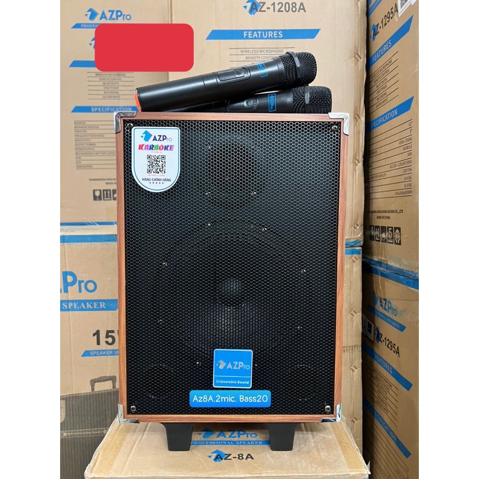 Loa Kéo AZPro AZ8A Chínhh Hãng tặng 2 mic
