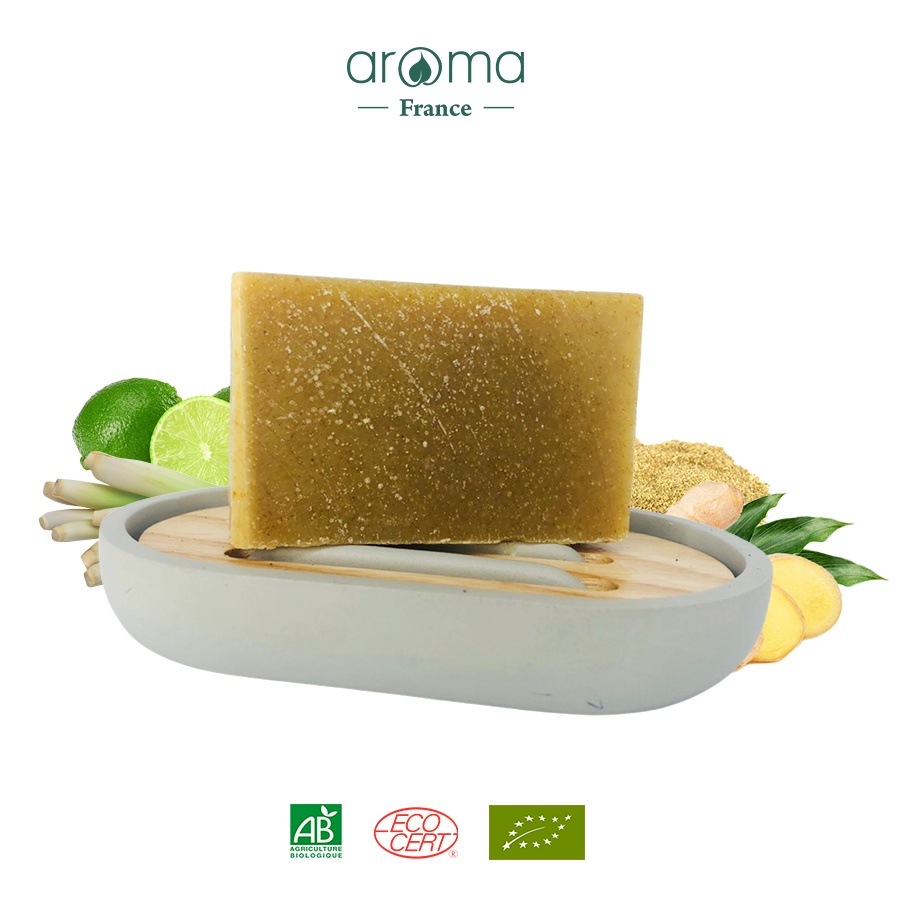 [ AROMA ] Xà phòng Handmade Sả gừng - Cold Natural handmade Soap 100GR