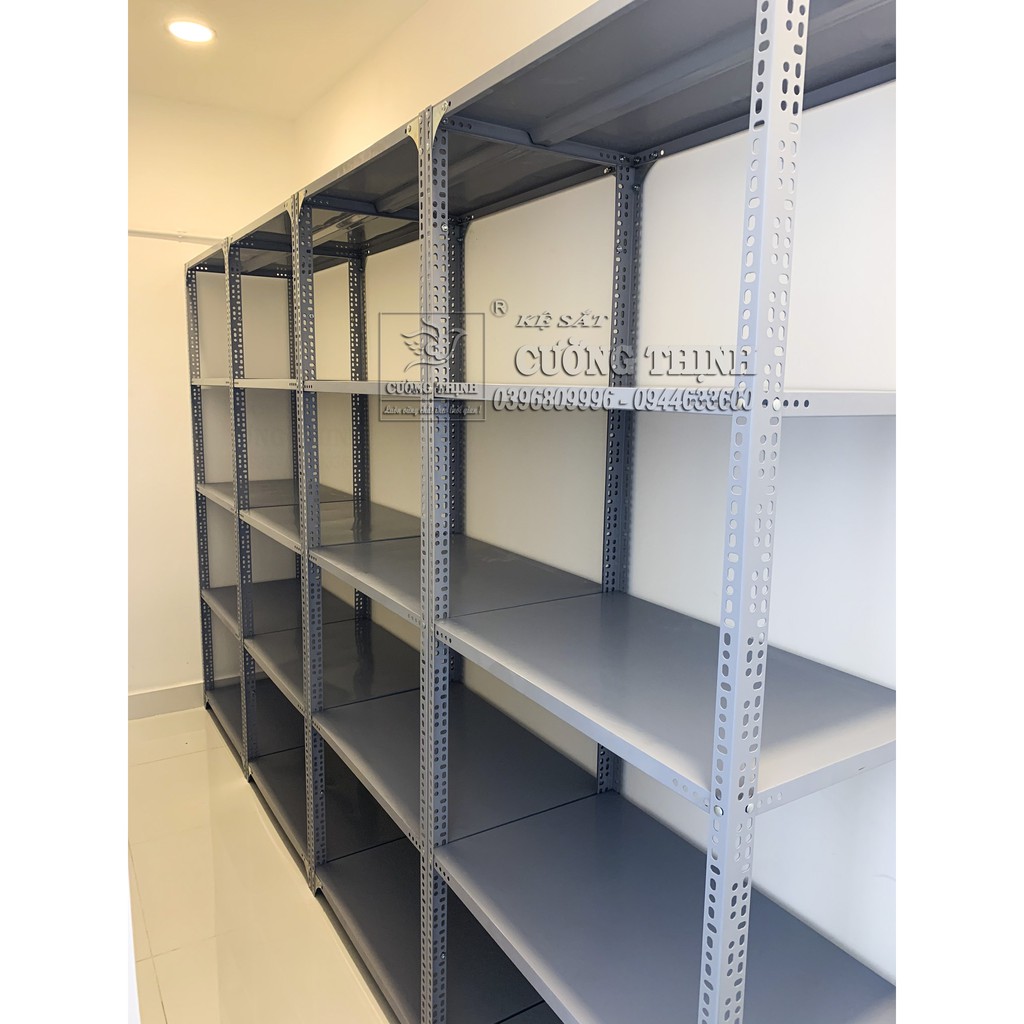 Kệ sắt V lỗ Đa Năng 5 Tầng, Dài 1m x Rộng 40cm x Cao 2m, Kệ sắt lắp ghép