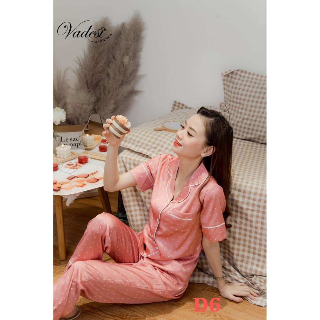 Đồ Ngủ Nữ Bộ Pijama Quần Dài Tay Ngắn Mặc Nhà Lụa Cao Cấp Họa Tiết Đẹp Thoáng Nhẹ Mát Mềm - DC01 | BigBuy360 - bigbuy360.vn