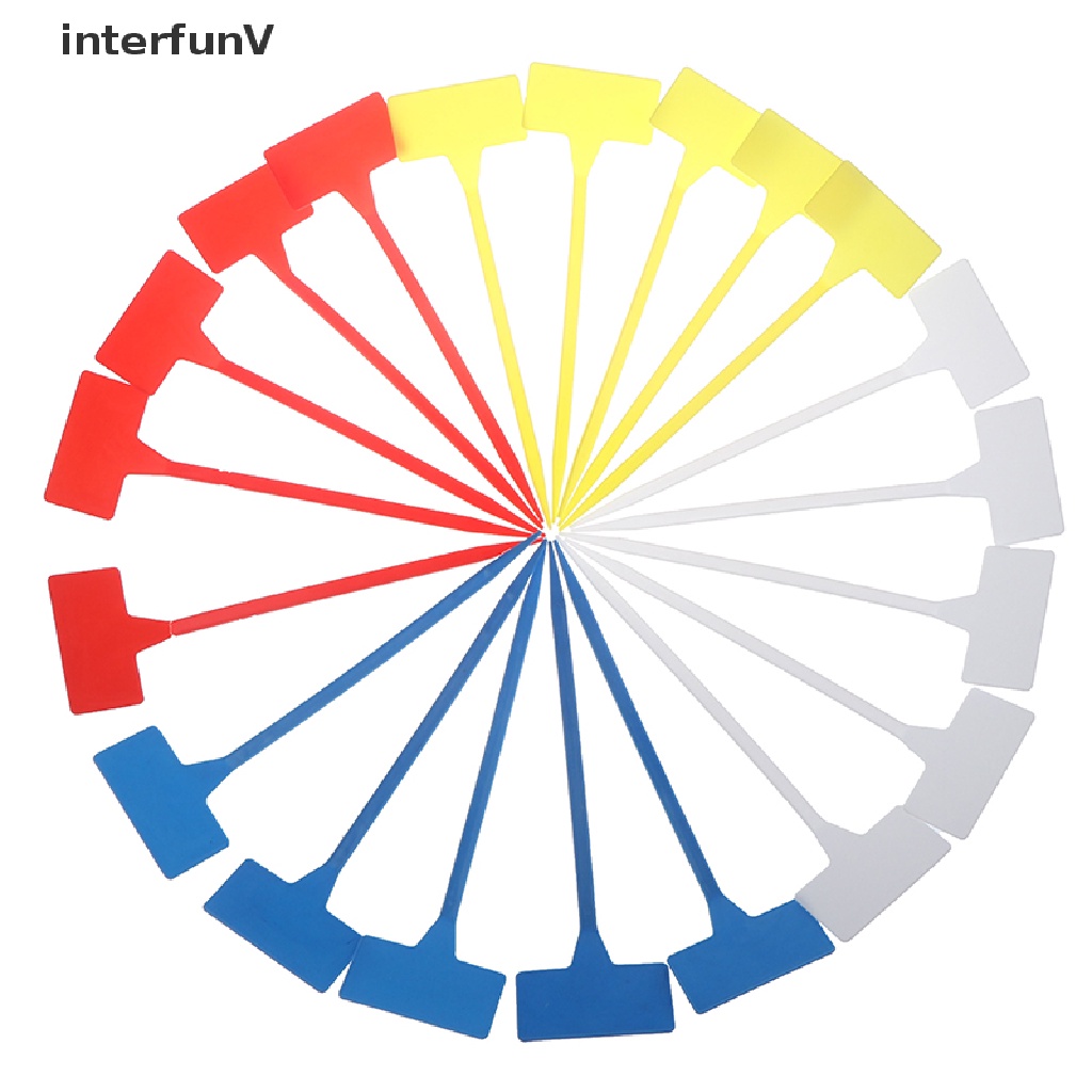 Set 5 Thẻ Nhựa 30cm Ghi Tên Cây Trồng Hình Chữ T Tiện Dụng