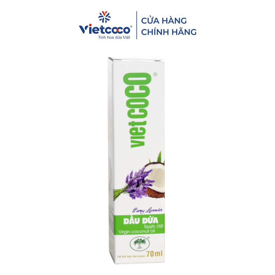 Dầu dừa nguyên chất Vietcoco chai 70ml hương Lavender | BigBuy360 - bigbuy360.vn