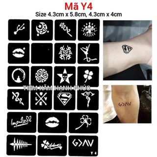Khuôn xăm hình kim cương, đôi môi, ngôi sao và các hình siêu đẹp Y4