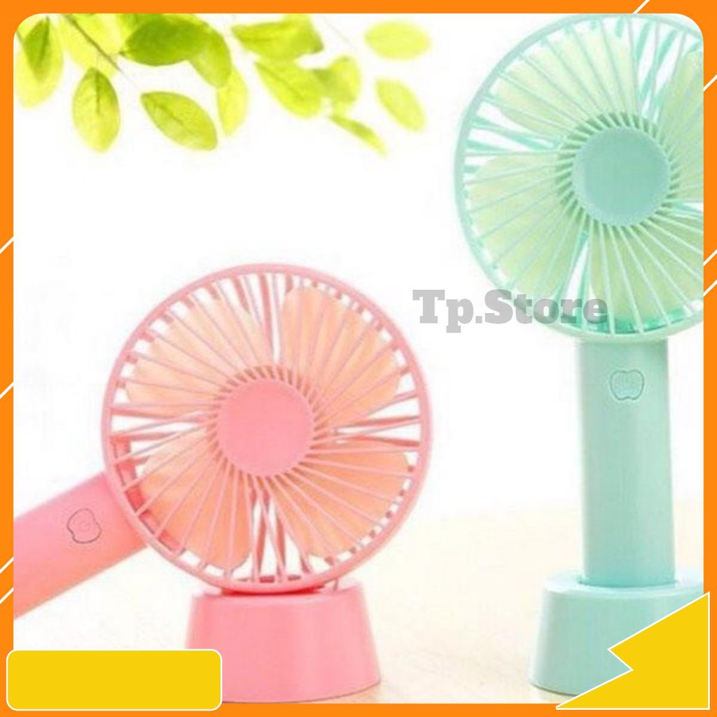 Quạt mini Cầm tay, sử dụng liên tục 2-3h, thời gian sạc 1h, tích điện 3 cấp độ, dây đeo cute phong cách Hàn Quốc