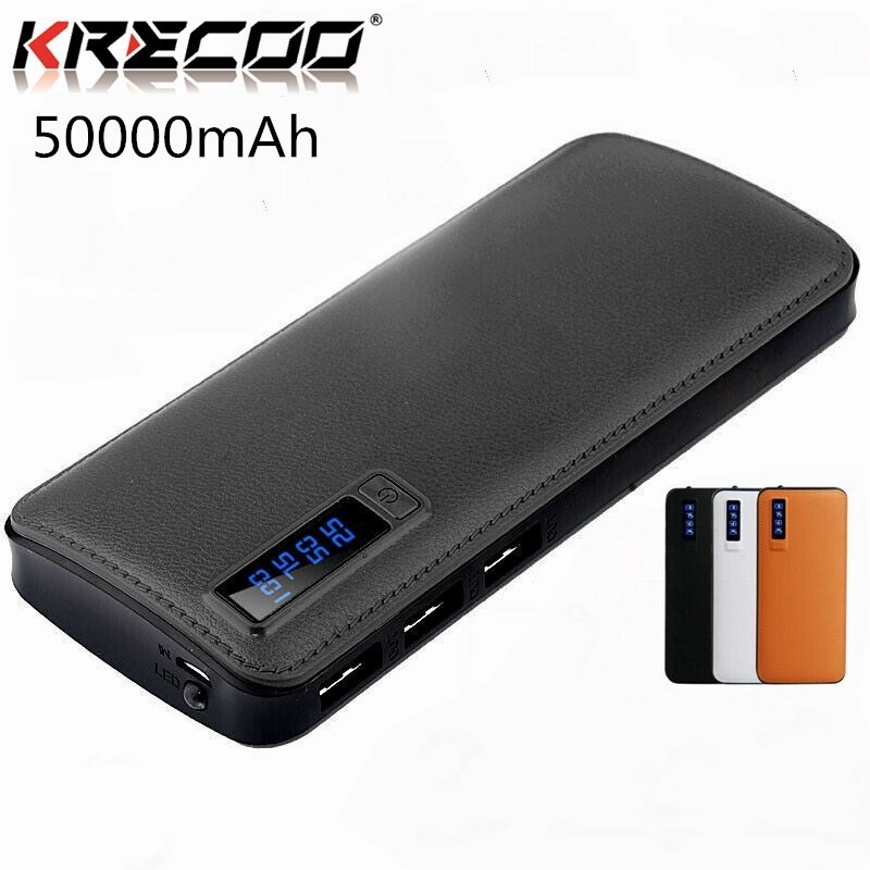 Pin Sạc Dự Phòng KRECOO 2 Cổng USB Nhỏ Gọn Tiện Lợi Cho iPhone Android 50000mAh