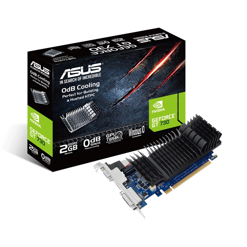 [Mã 252ELSALE hoàn 7% đơn 300K] Card màn hình Asus GT730-SL-2GD5 BRK Chính hãng Viết Sơn Phân Phối