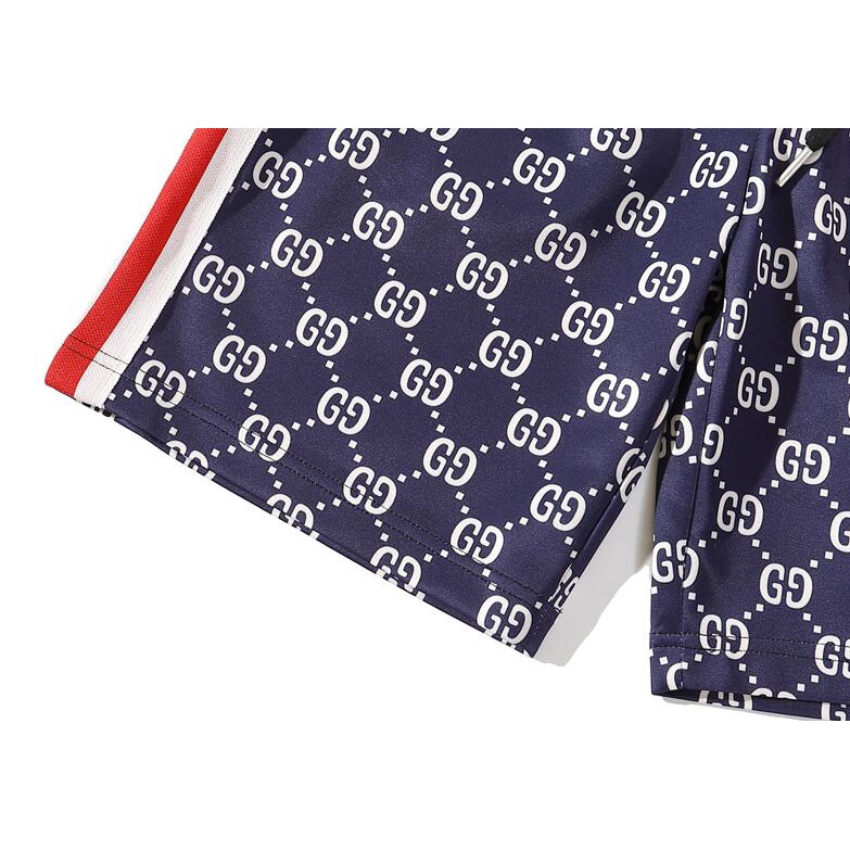 Quần short cotton unisex in họa tiết Gucci thời trang