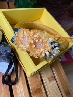 Mấn hoa cúc mấn áo dài