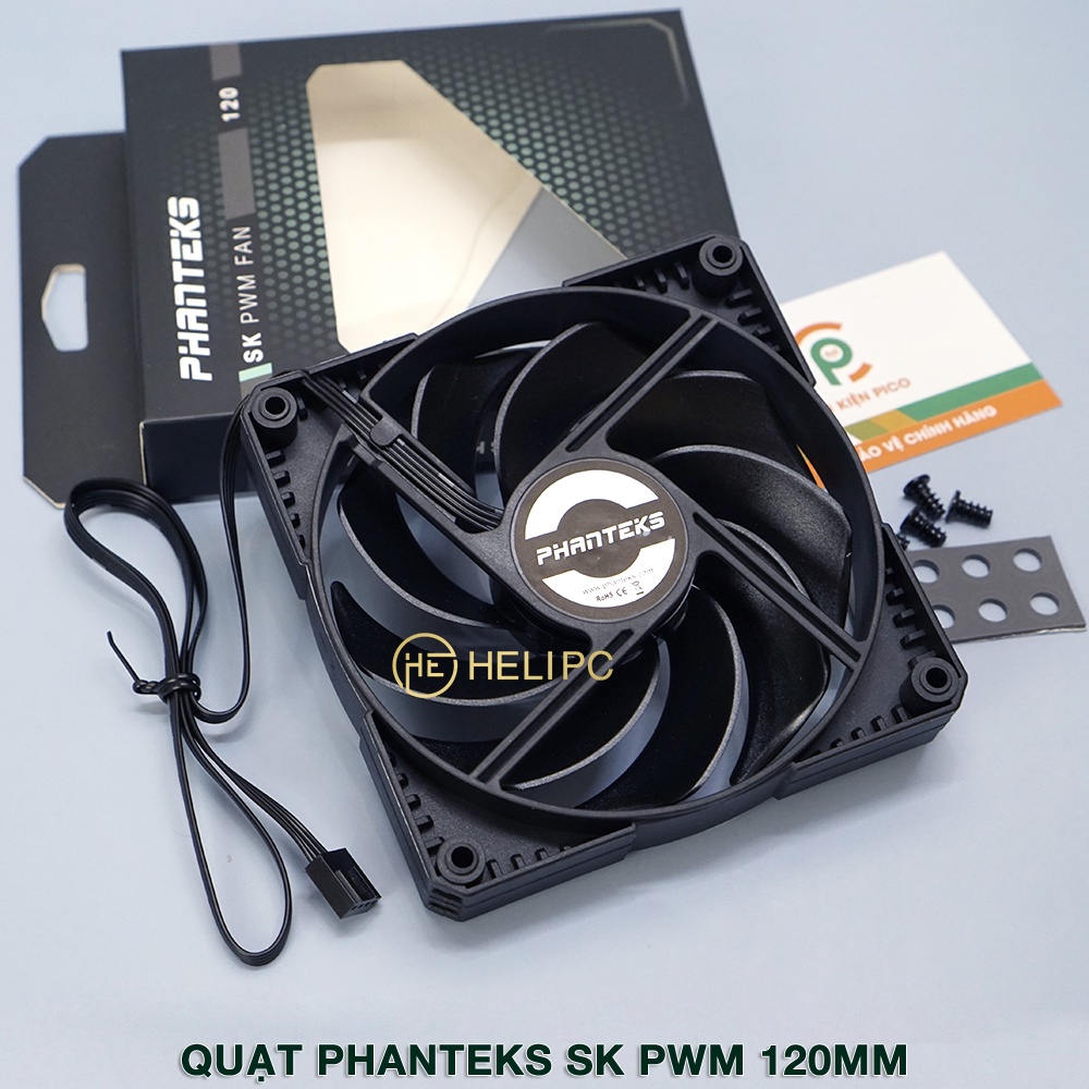 Quạt tản nhiệt case máy tính Phanteks MetallicGear Skiron Black 140mm 1500 RPM - Quạt fan case Phanteks 14cm