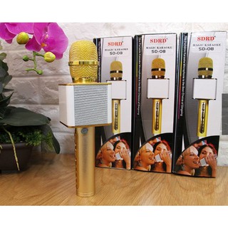Micro karaoke Bluetooth SD 08 HÀNG CHUẨN Ạ (2 màu vàng và đen )_ kèm ảnh thật