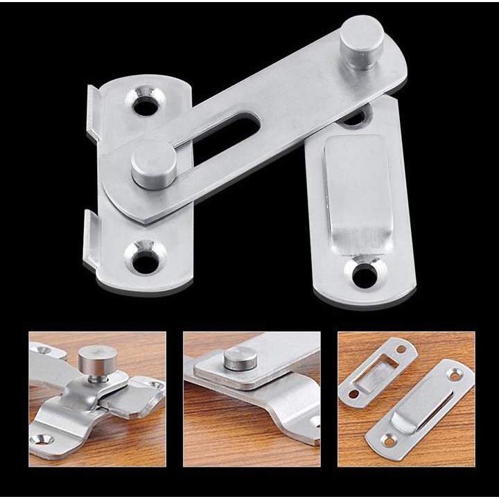 Chốt Khóa Cài Cửa Trong An Toàn Kết Hợp Bản Lề Tự Động Làm Từ Thép Không Gỉ, Bền Bỉ
