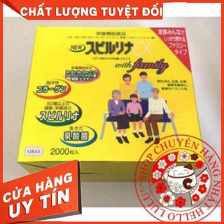 Spirulina EX Tảo vàng cao cấp Nhật Bản hộp 2000 viên (2 lọ) mẫu mới (PSB MART)