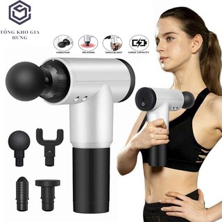 Máy mát xa massage cầm tay cho mặt, bụng, lưng 4 đầu 6 chế độ - máy mát xa cổ trị nhức mỏi vai gáy, đau giãn cơ MMX02