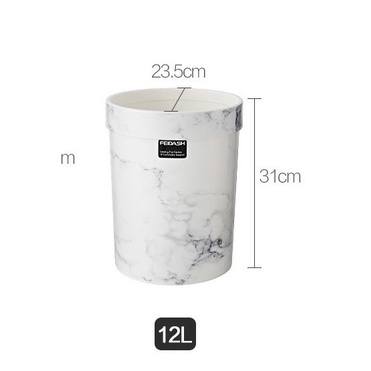Sọt rác vân đá Decor 8L và 12L cao cấp | Thùng đựng rác cho văn phòng, gia đình hiện đại mẫu mới 2022