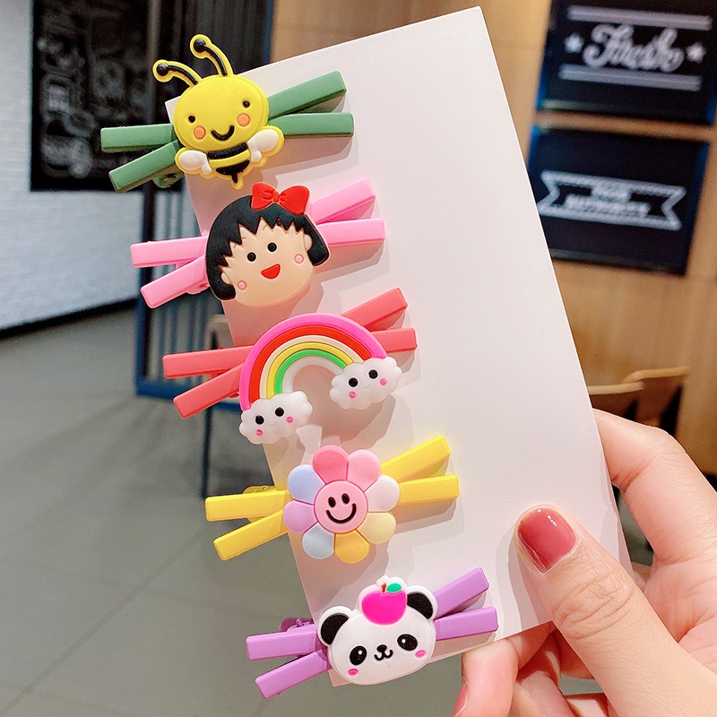 Sét 10 kẹp tóc hoạt hình, trái cây đáng yêu cho bé