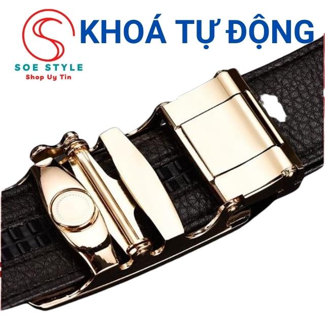 Thắt lưng nam đẹp cao cap da thật Nhập khẩu SOE Style Là dây nịt nam có khoá điều chỉnh linh hoạt