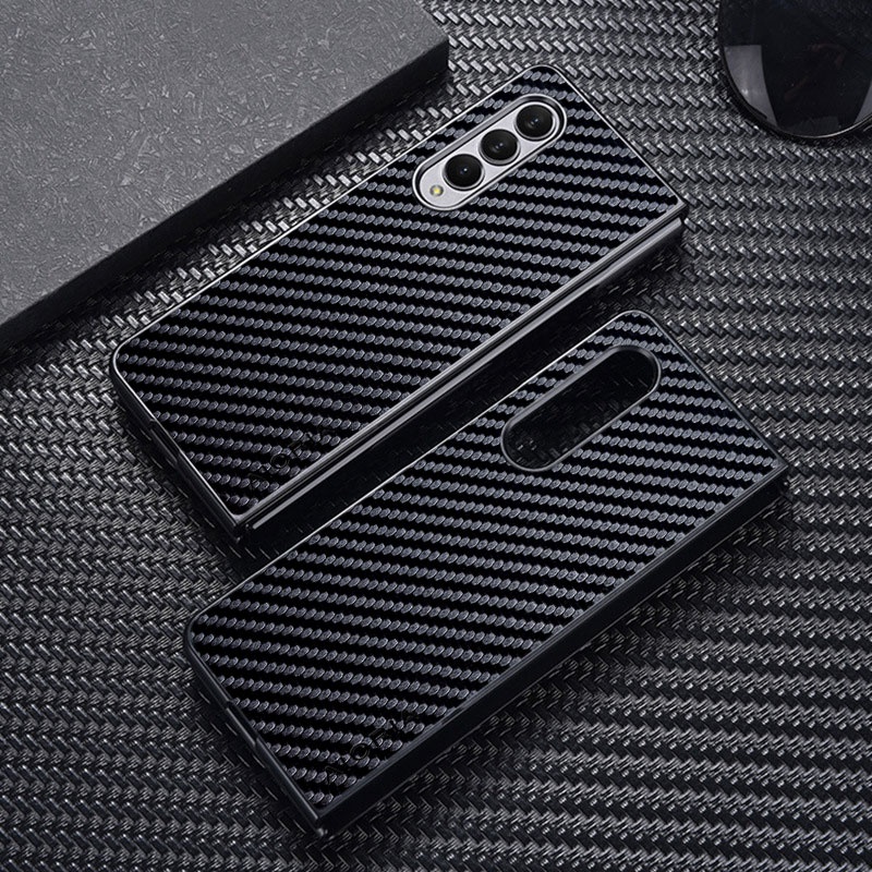 Bao Da Điện Thoại Bằng Sợi carbon Cho samsung galaxy z fold 4 3 5g z fold4 Ốp