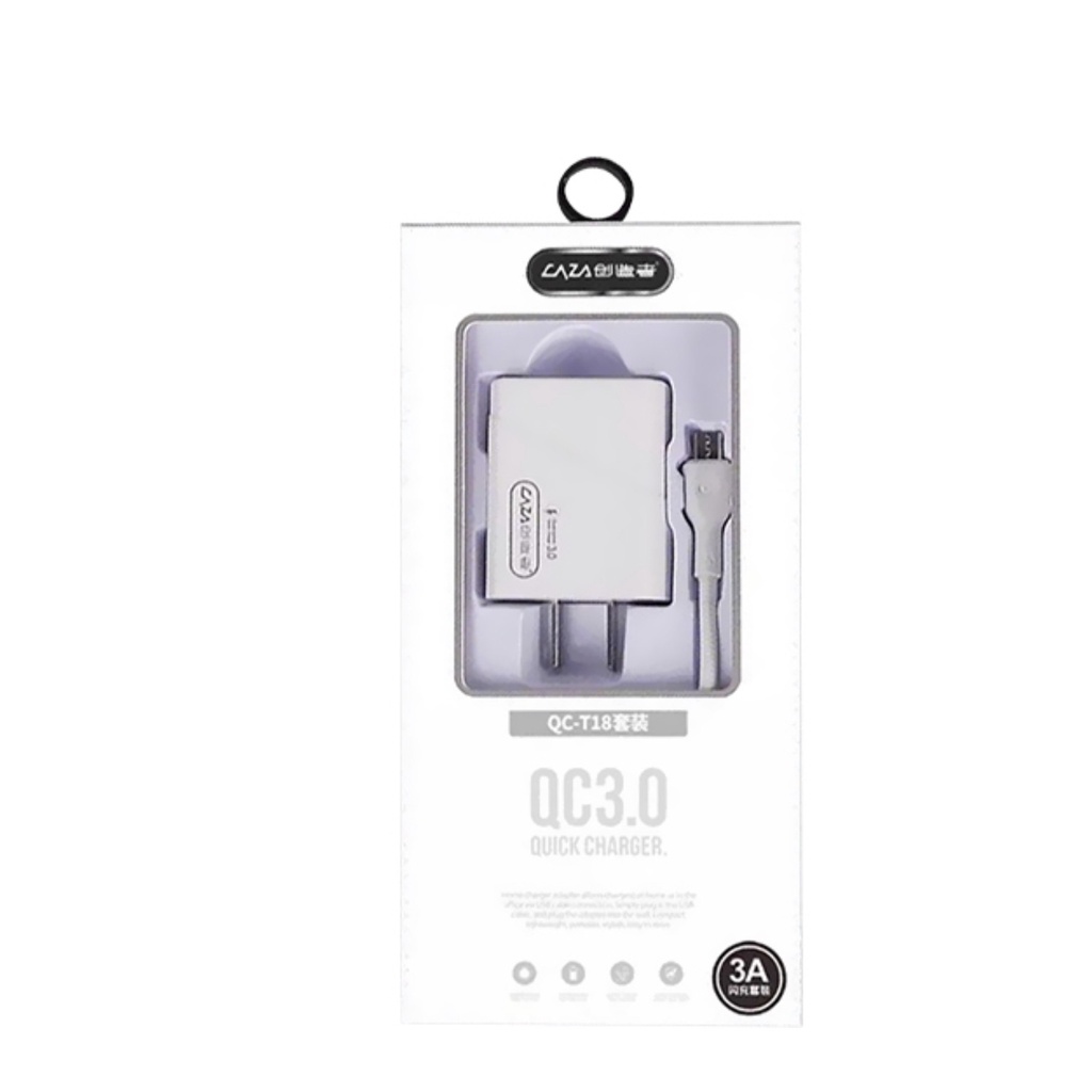 Bộ Cóc Cáp Sạc Type C CAZA QC-L18(Type-C)- Hàng chính hãng