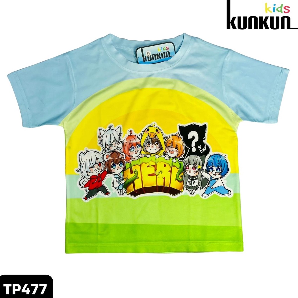 Đồ bộ trẻ em thun lạnh in 3D cho bé trai và bé gái hình hero team tay ngắn size từ 10-60kg KunKun TP477
