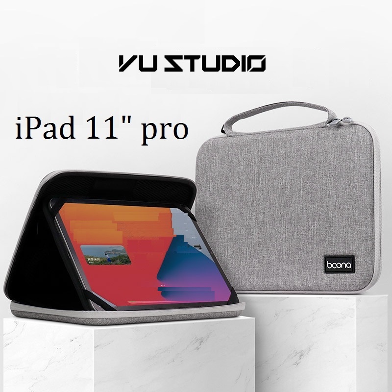 Túi chống sốc đựng iPad pro 11 inch và phụ kiện điện tử F028 kiêm giá đỡ máy tính bảng iPad Baona