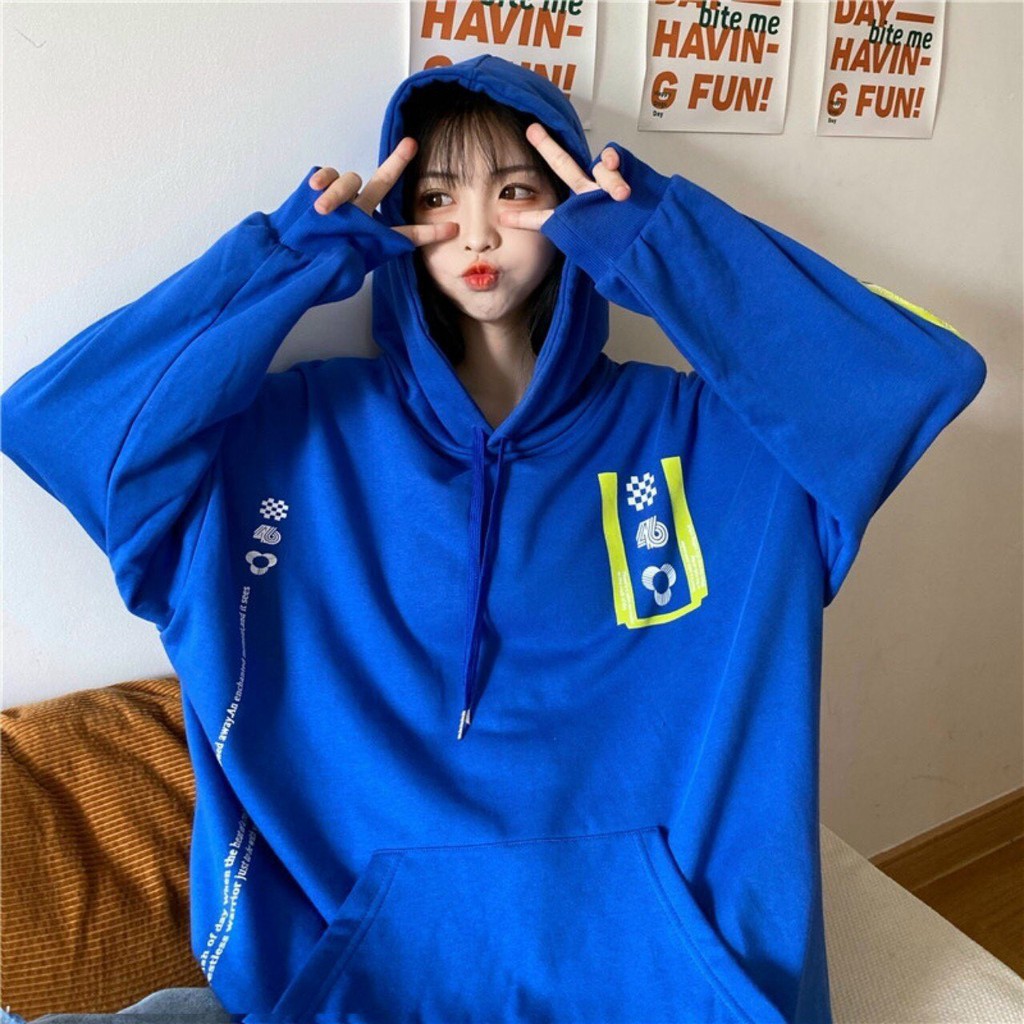 Áo khoác, áo hoodie unisex nam nữ nỉ ngoại logo caro lưng cực xinh năng động thời trang học đường