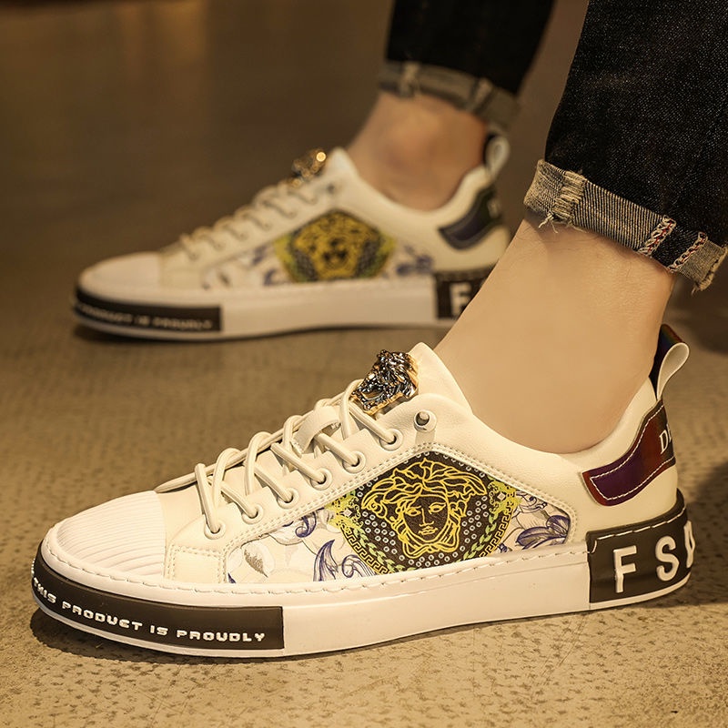 Giày Thể Thao Bằng Da Thật Thoáng Khí Phong Cách Đường Phố Châu Âu Cho Nam