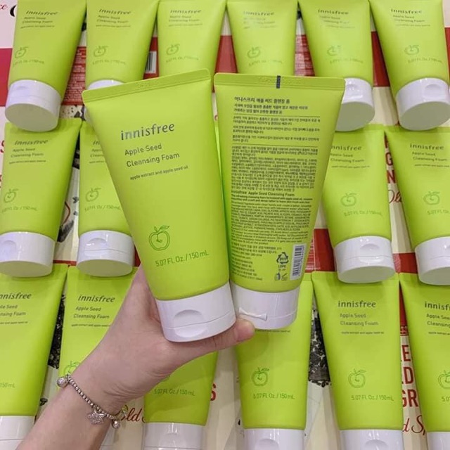 [MẪU 2019] SỮA RỬA MẶT INNISFREE APPLE JUICY DEEP CLEANSING FOAM