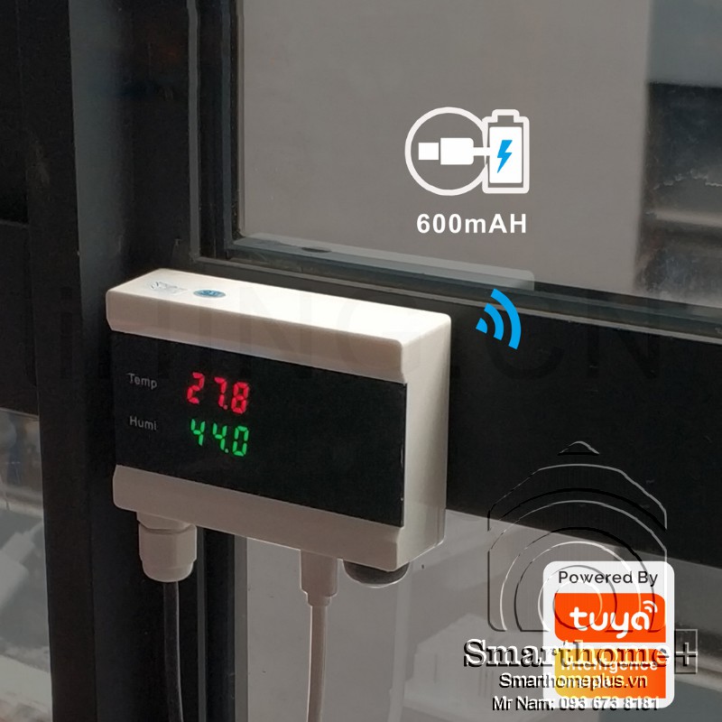 Cảm Biến Giám Sát Nhiệt Độ Độ Ẩm Phòng Máy Chủ Wifi Tuya SHP-LB3