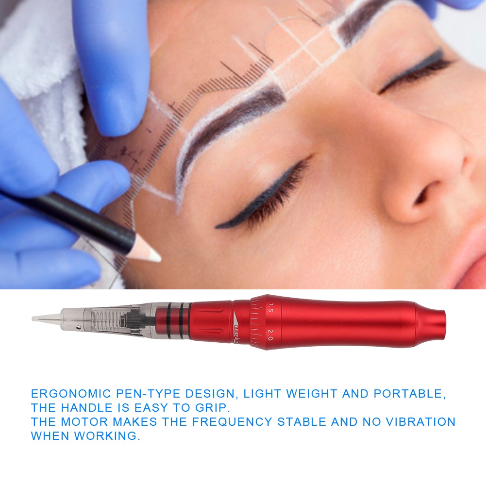 Bút Xăm Lông Mày Bán Vĩnh Viễn Kèm 10 Kim Xăm Microblading Vĩnh Viễn