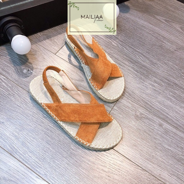 Sandal đế cói MAILIAA quai chéo