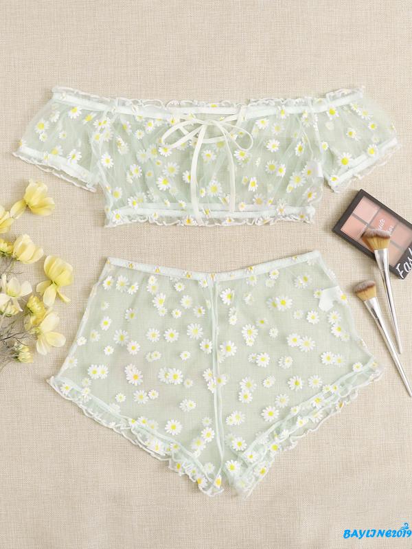 Bộ Đồ Lót Ren 2 Mảnh Gợi Cảm Sành Điệu Cho Nữ