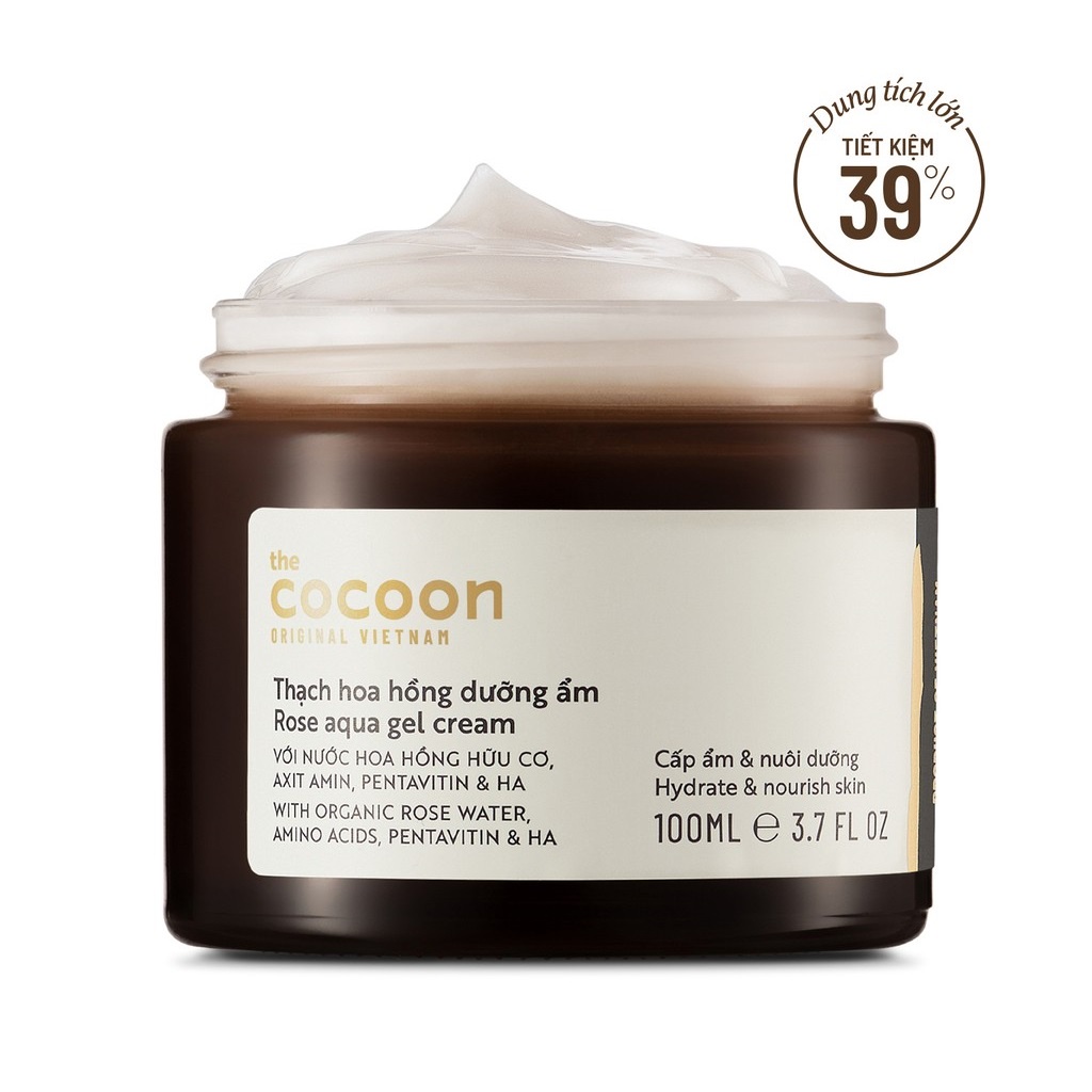 Thạch hoa hồng dưỡng ẩm da Cocoon Garin skin cấp ẩm và nuôi dưỡng Bigsize 100ml