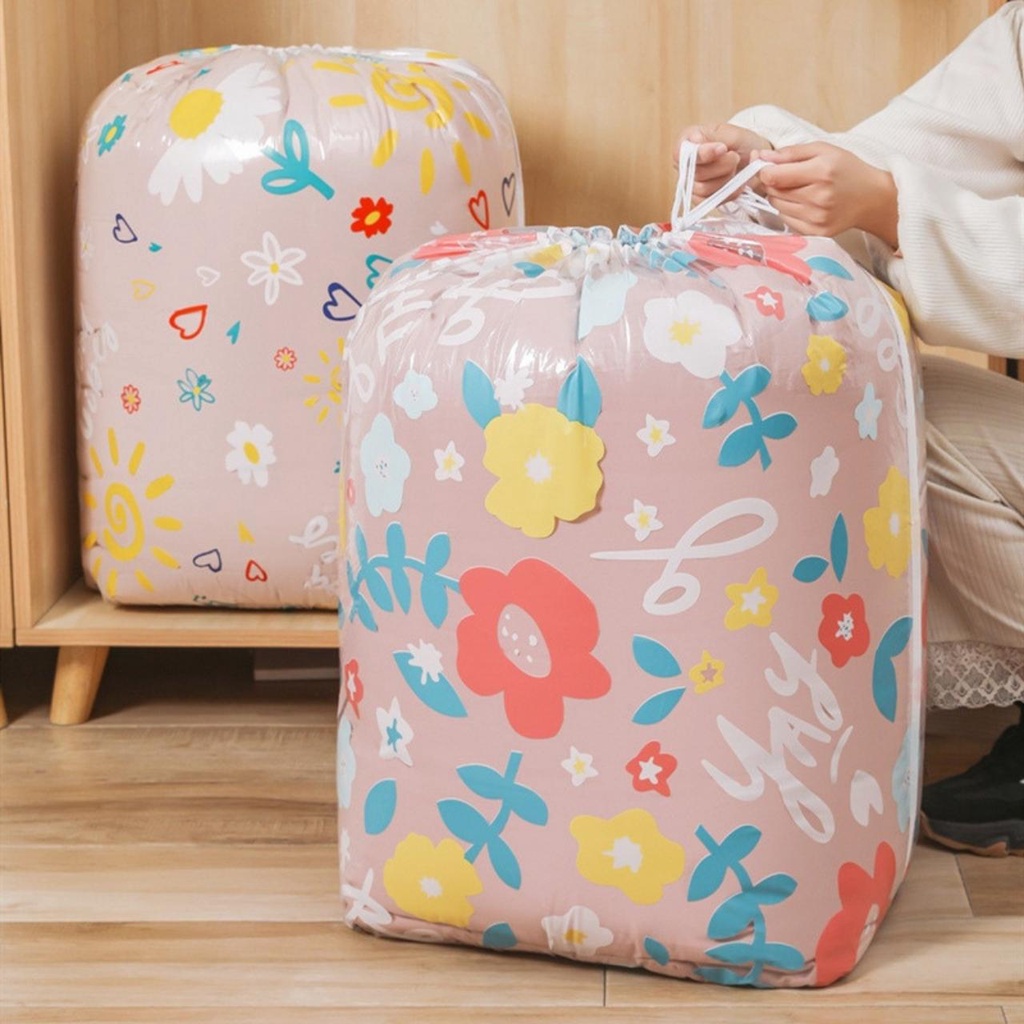 PVN44163 Túi đựng quần áo chăn màn vải canvas không thấm nước, giỏ đựng đồ đa năng Giá Rẻ