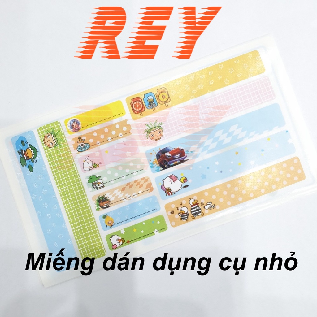 COMBO 42 cái giấy nhãn vở và 28 sticker dán dụng cụ học tập nhỏ xinh Hồng Hà 3470