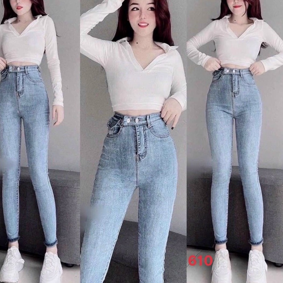 .8 MẪU Quần JEAN Nữ Lưng Cao chuần shop VNXK bao đẹp chất lượng ,bó co giãn vải dày mịn( đổi trả nếu không ưng)