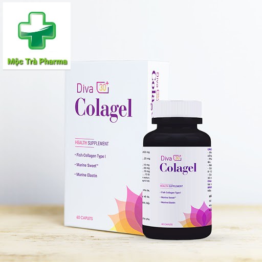 Diva Colagel - Viên uống Collagen Type I (từ cá) (lọ 60 viên)- Nguồn gốc thiên nhiên