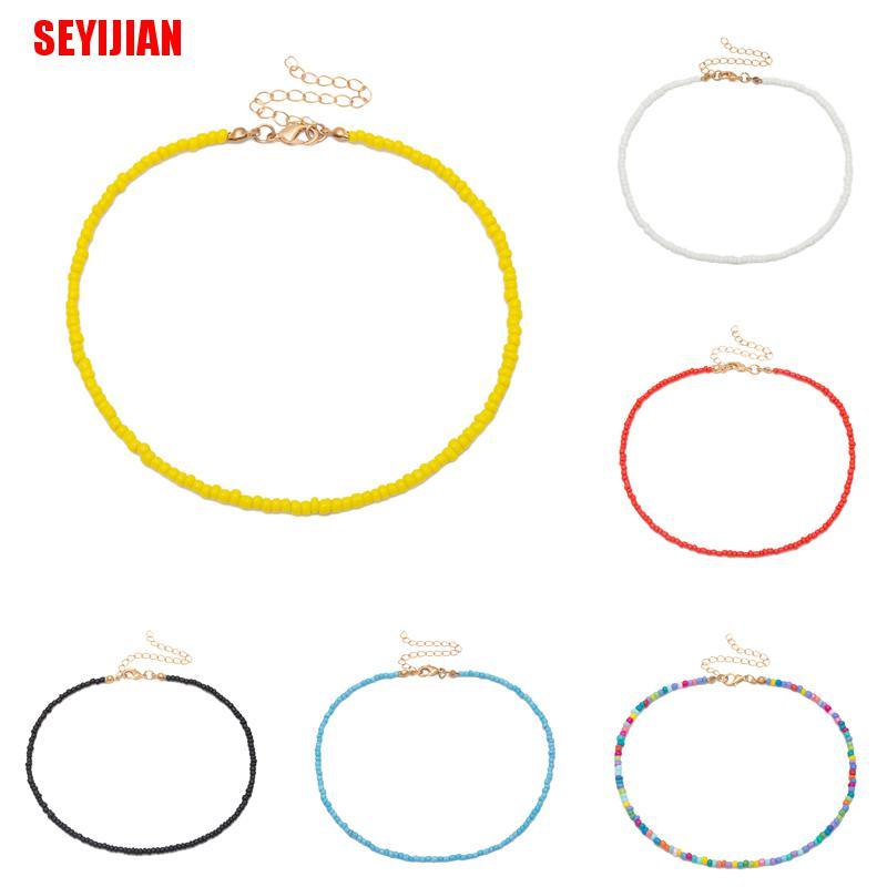 Vòng cổ Hạt Nhiều Màu Sắc Phong Cách Bohemian Thời Trang Cho Nữ
