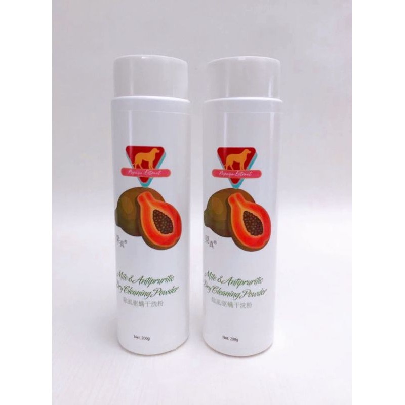 (Hàng mới) phấn tắm khô hương đu đủ Magic cho chó mèo 200g