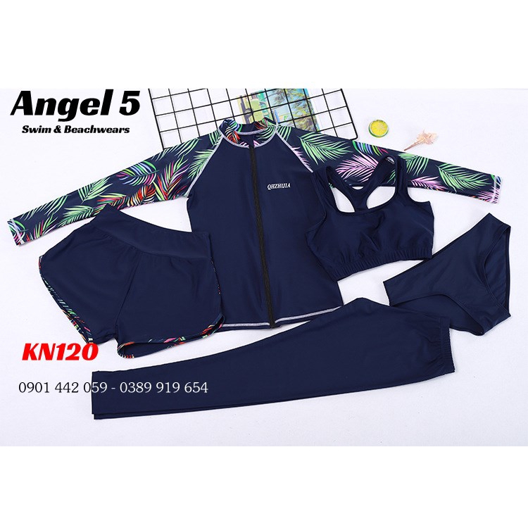 Set đồ bơi áo khoác quần dài nữ 5 chi tiết KN120 | BigBuy360 - bigbuy360.vn