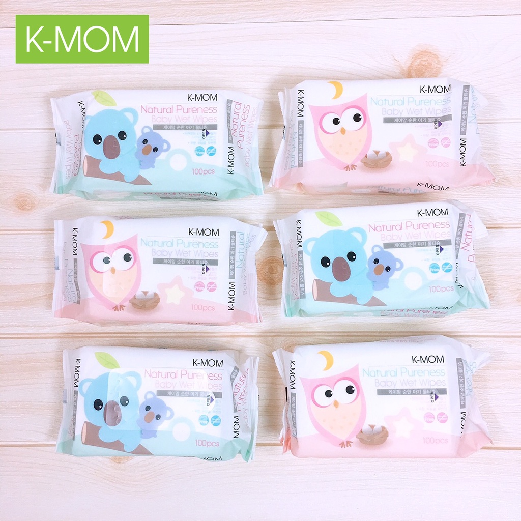 Khăn ướt cao cấp K-Mom Hàn Quốc 100 tờ