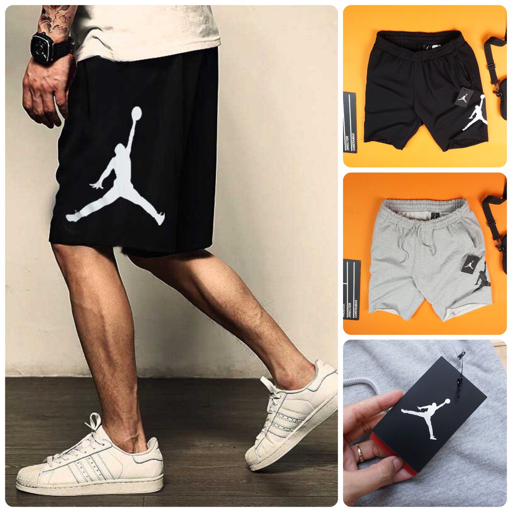 Quần short nỉ nam, quần đùi thể thao nam, mens short pants jordan chất thun nỉ da cá chính hãng, form tôn dáng