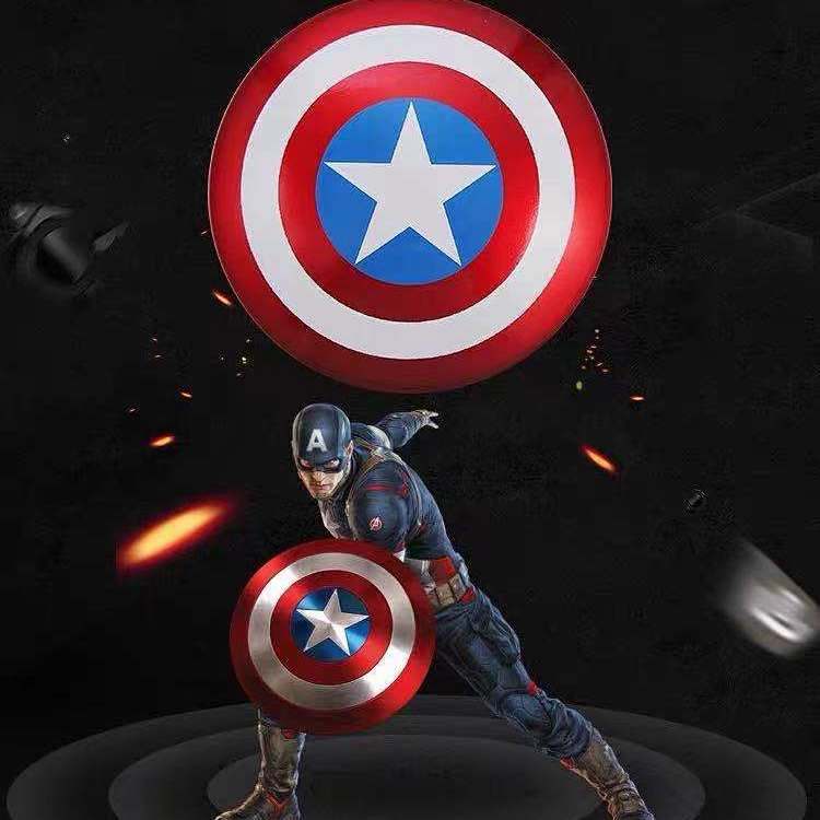 Miếng dán trang trí nút bấm khởi động xe ô tô hình Captain America One-Click Start