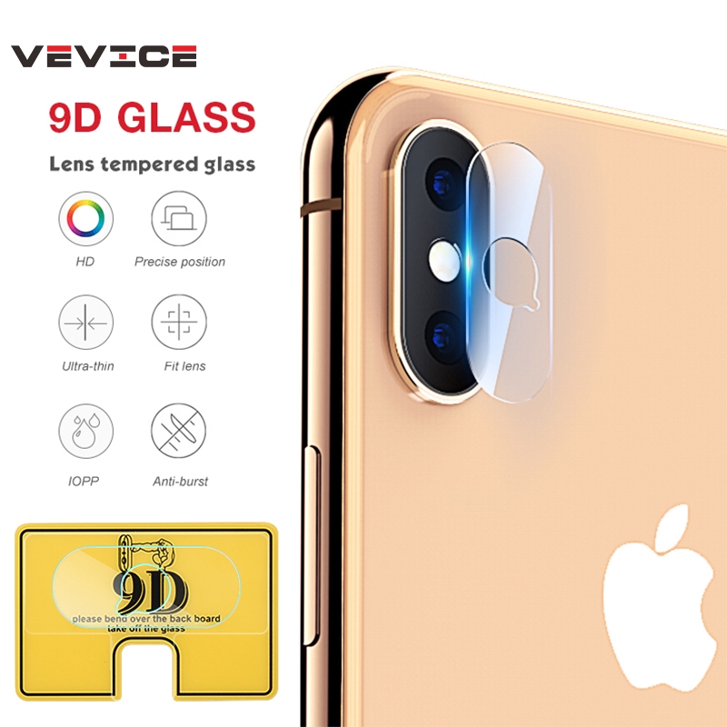 Kính cường lực 9D chống trầy cho camera sau điện thoại iPhone 7 8 Plus X XS XR tiện dụng